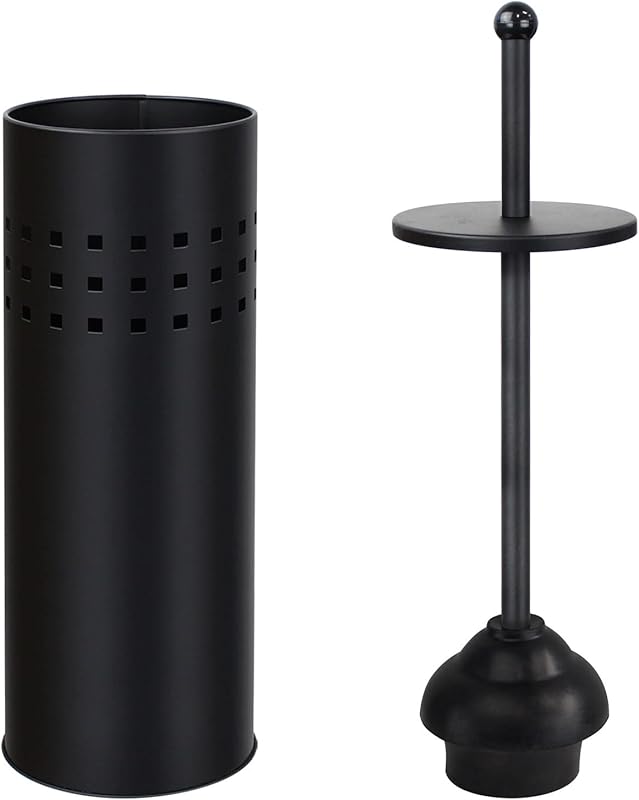 Blue Donuts Toilet Plunger with Quick Dry Holder and Multi Drain Versa