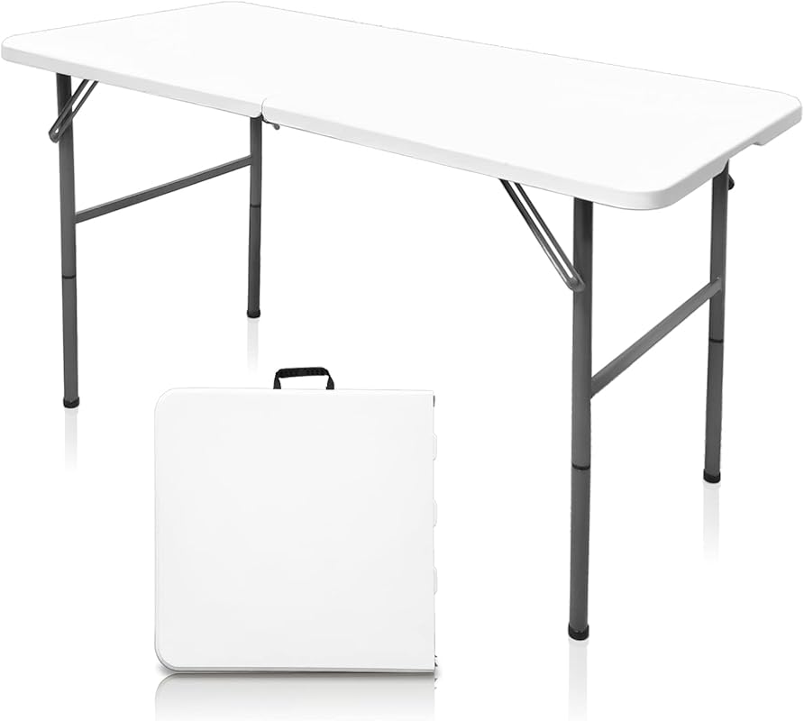 Gocamptoo 4ft Heavy Duty Portable Folding Table for Indoor and Outdoor