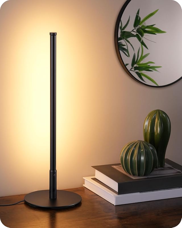 EDISHINE LED Table Lamp, Dimmable Bedside Lamp with 3 Color Temperatur