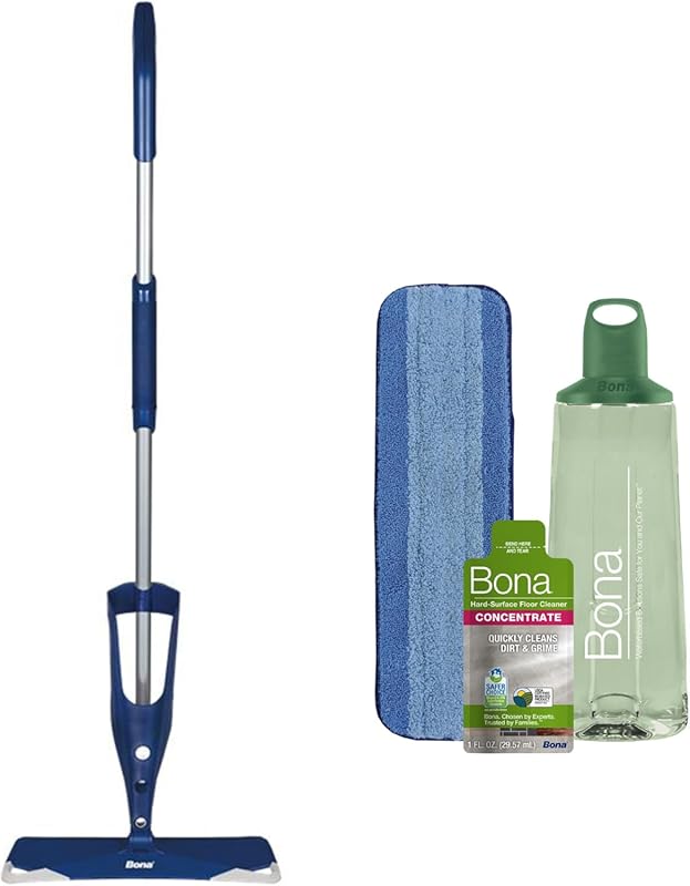 Bona Spray Mop with Multi-Surface Cleaner for Stone Tile Laminate and 