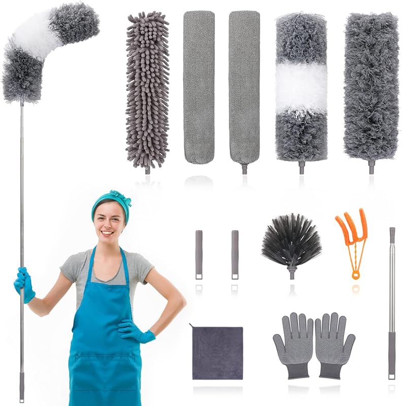 Twelve Piece Microfiber Duster Kit