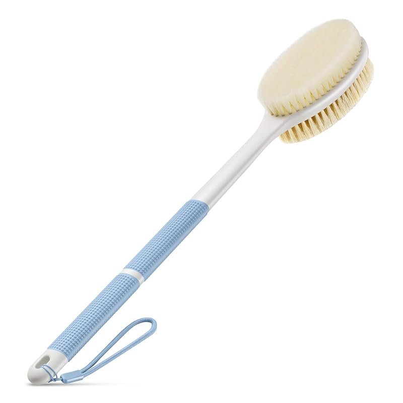 Long Handle Shower Back Scrubber Brush with Anti-Slip Grip, Soft and S