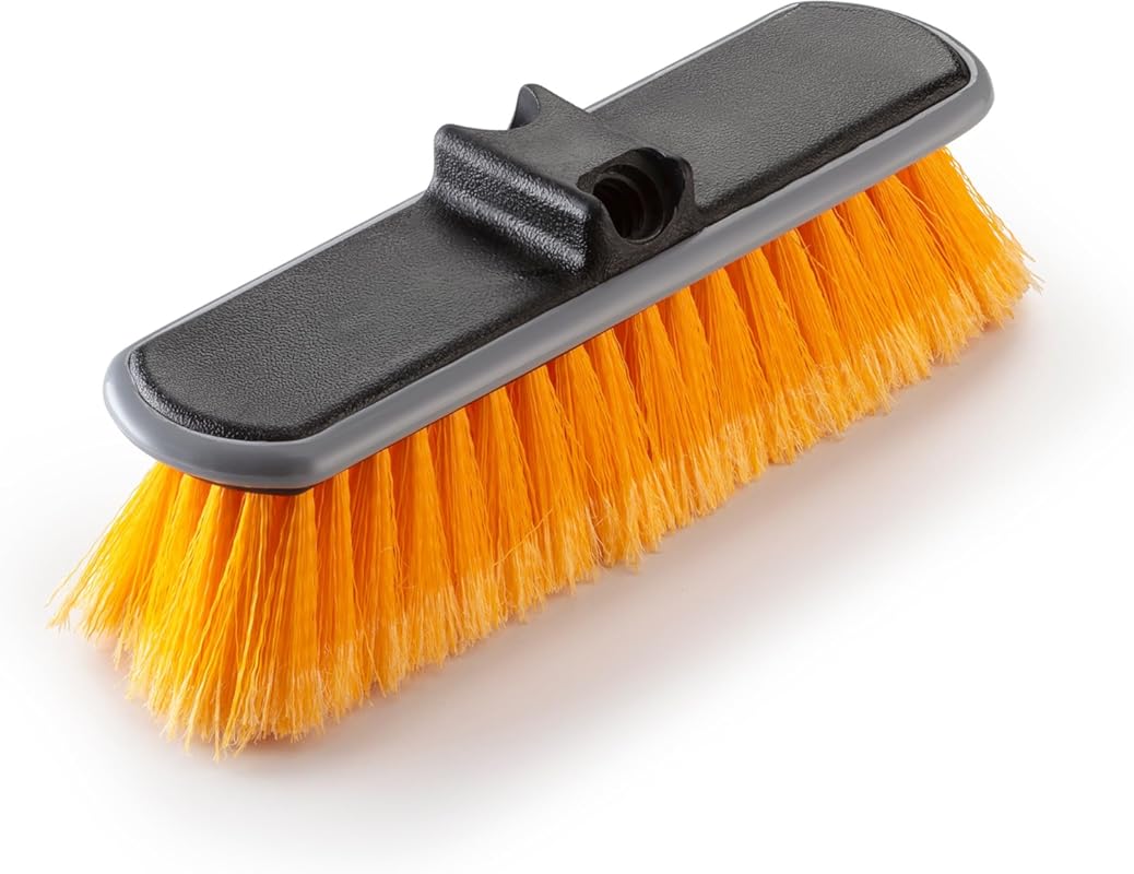 Medium Bristle Deck and Vinyl Siding Scrub Brush Head for Extension Po