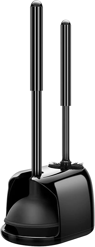 SetSail Heavy Duty Toilet Brush and Plunger Set with Hidden Holder for