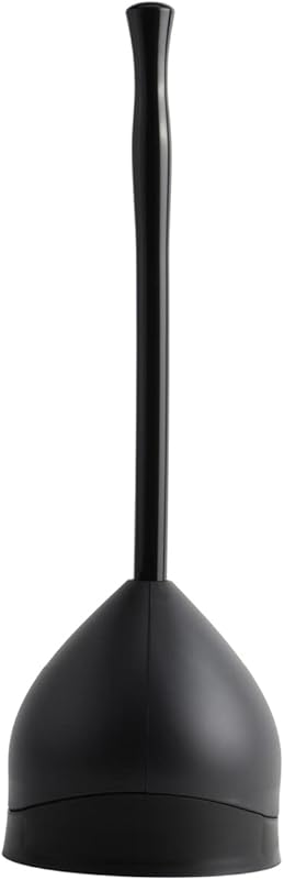 Casabella Heavy Duty Toilet Plunger and Hideaway Caddy Combo for Discr