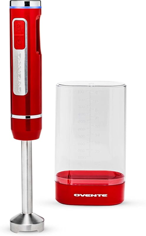 OVENTE Rechargeable Immersion Blender with 8 Mixing Speeds and Stainle