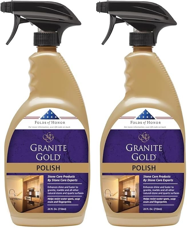 Granite Gold Polish Spray for Streak-Free Shine on Granite, Quartz, Ma