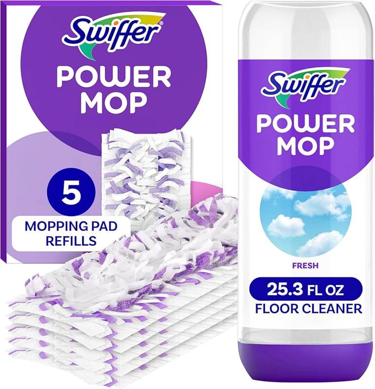 Swiffer Power Mop Refill Pack for Tile, Vinyl, Laminate, and Wood Floo