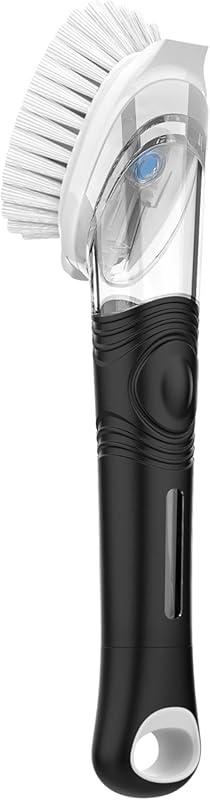 MR.SIGA Soap Dispensing Scrub Brush for Dishes, Pots, Pans, and Sink C