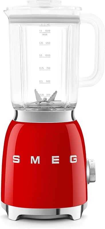 SMEG BLF03 Retro Countertop Blender with 600W Motor and 48 oz BPA-Free