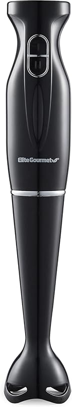 Elite Gourmet 300W Immersion Blender with 2 Speeds, Detachable Blades,