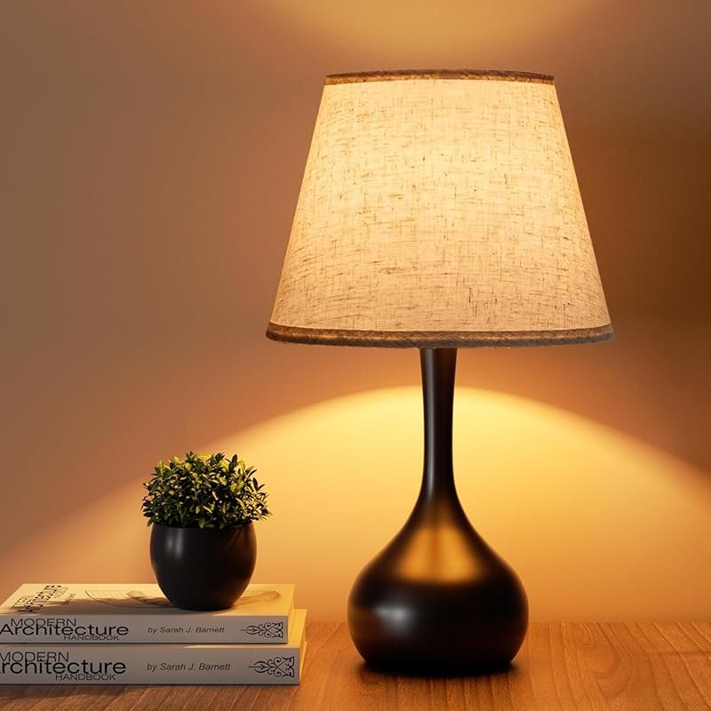 ONEWISH Touch Bedside Lamp for Bedroom, 3-Way Dimmable Farmhouse Table