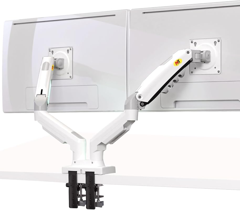 North Bayou F160-W dual monitor arm for 17–27 inch screens, full motio