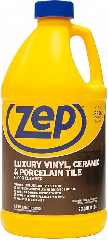 Zep Vinyl, Ceramic, and Porcelain Floor Cleaner - 64 oz, Safe for Grou