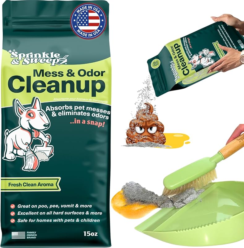 Pet Accident Cleanup Powder for Dog Pee and Vomit on Hard Surfaces wit