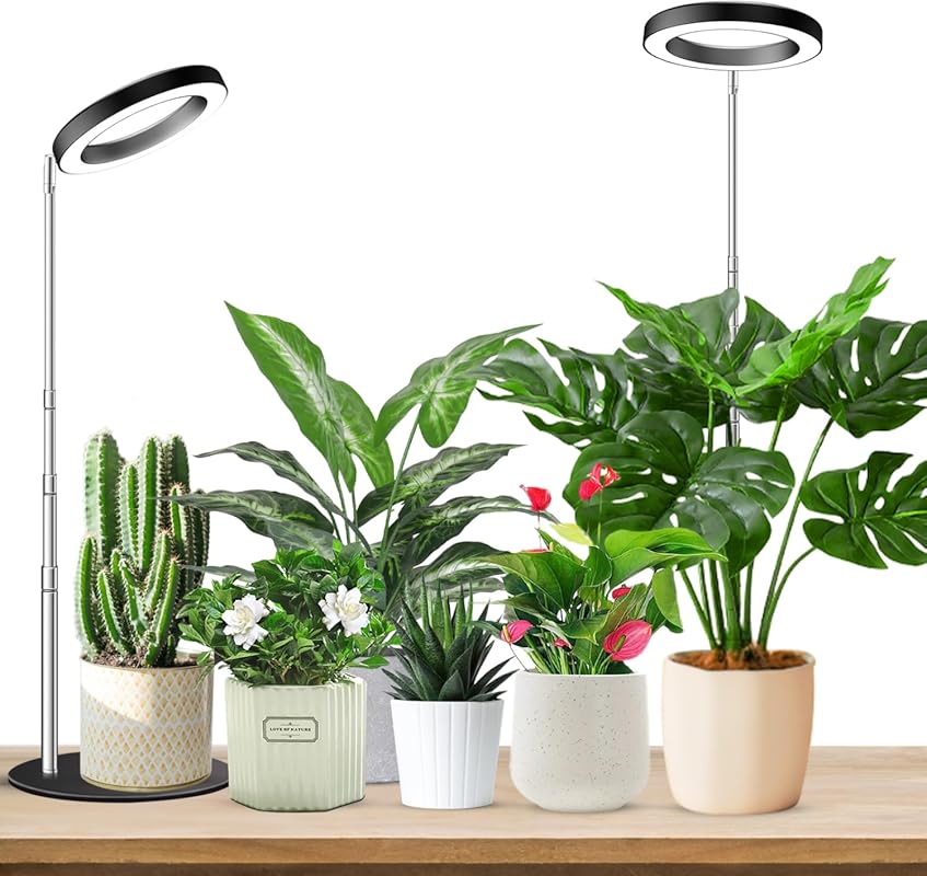 Indoor Plant Grow Lights - Full Spectrum 80 LEDs Adjustable Height Des