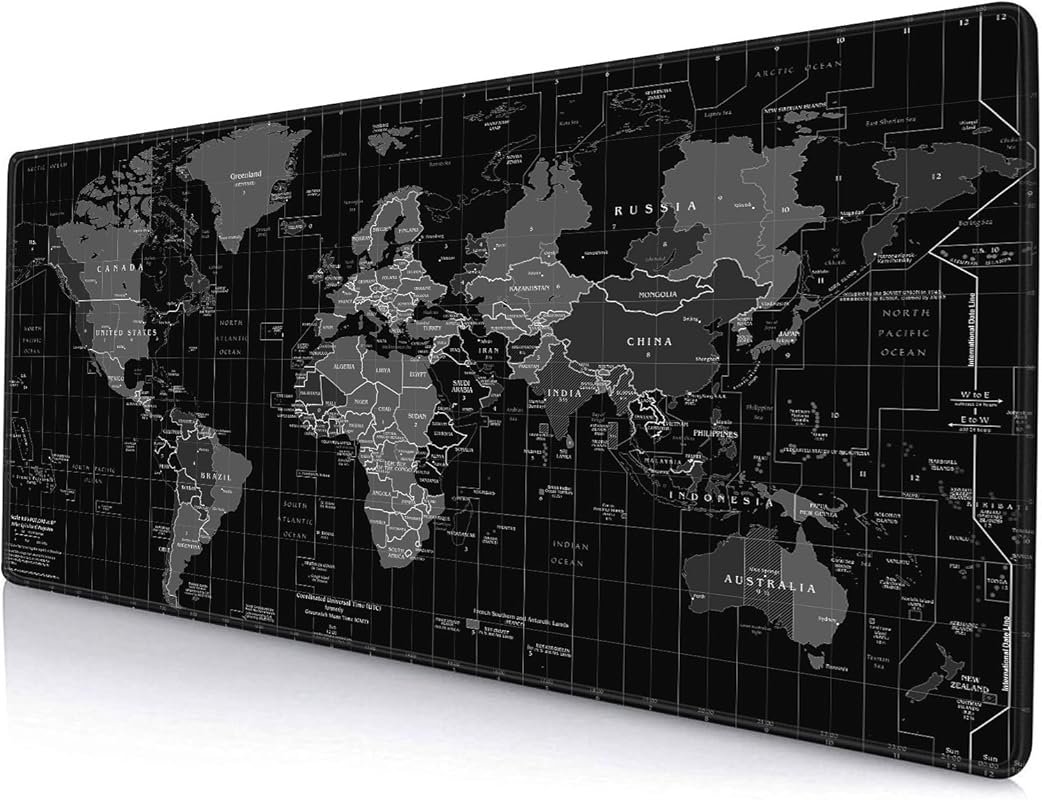 World Map Gaming Mouse Pad