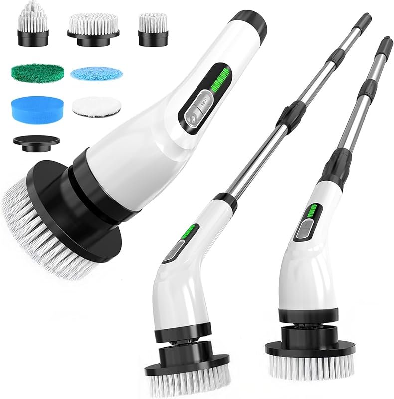 Cordless Electric Spin Power Scrub Brush for Bathroom Tile and Tub Cle