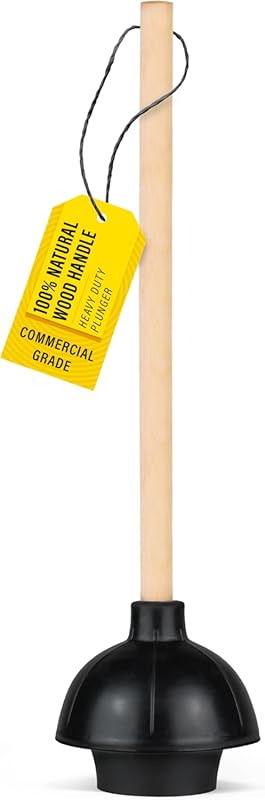 SteadMax Heavy Duty Toilet Plunger Commercial Grade Double Thrust Forc