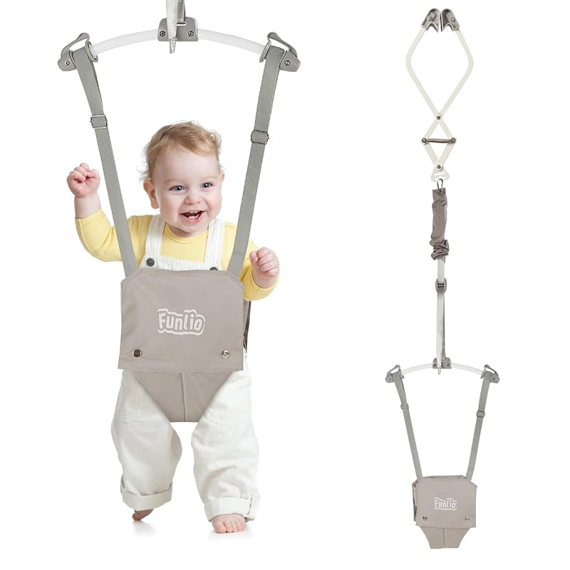 Funlio Baby Door Jumper with Adjustable Strap and Strong Spring for 6-