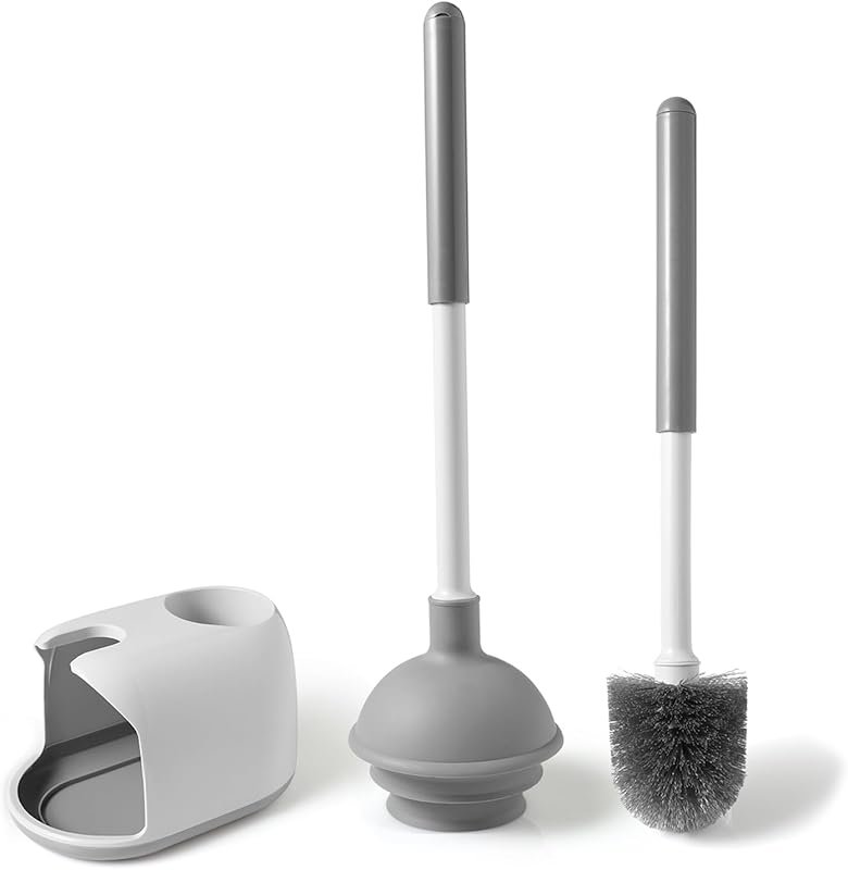 Eyliden Space-Saving Toilet Plunger and Brush Set