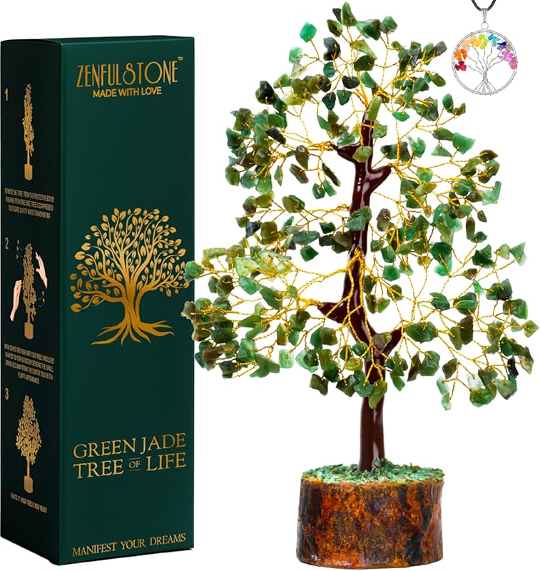 Jade Tree of Life for Luck and Prosperity Decor for Home and Office