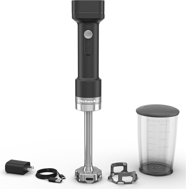 KitchenAid Go Cordless Hand Blender with Included Rechargeable Battery in Black Matte