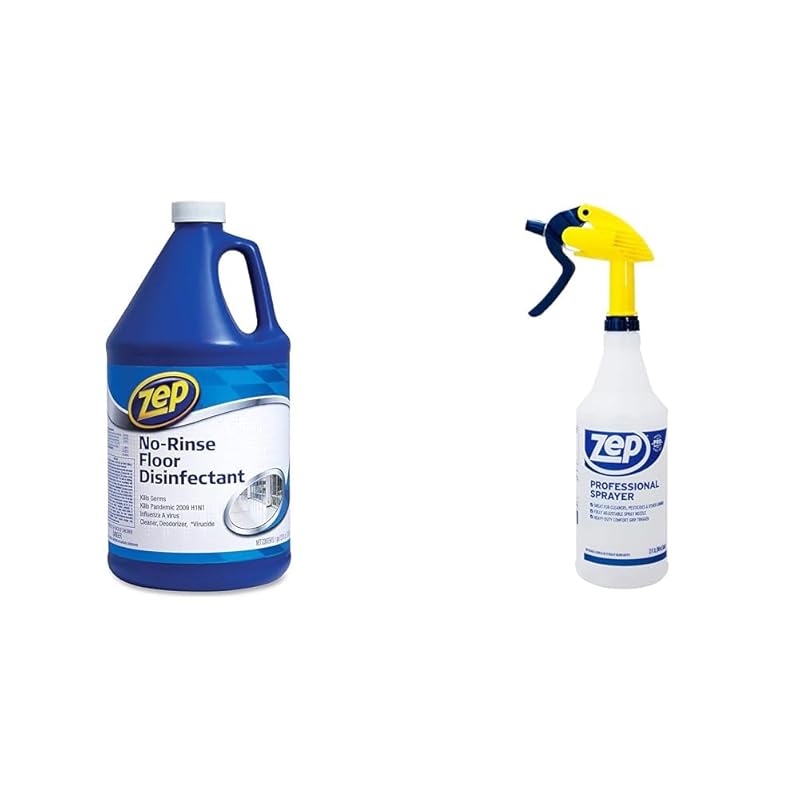 Zep, ZPEZUNRS128, No Rinse Floor Disinfectant, Blue,1Each & Profession
