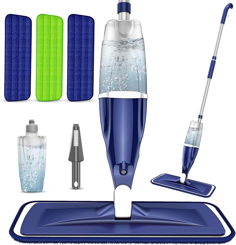 Microfiber Spray Mop for Hardwood Floors with Washable Pads for Tile,
