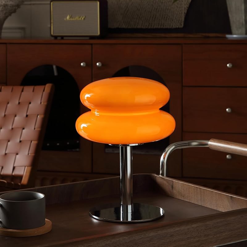 Dimmable Mushroom Desk Lamp for Bedroom, Mid Century Modern Nightstand