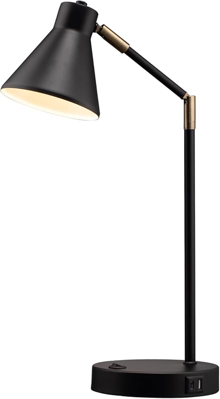 O'Bright LED Desk Lamp with Dual USB Ports and Swivel Arms for Home Of