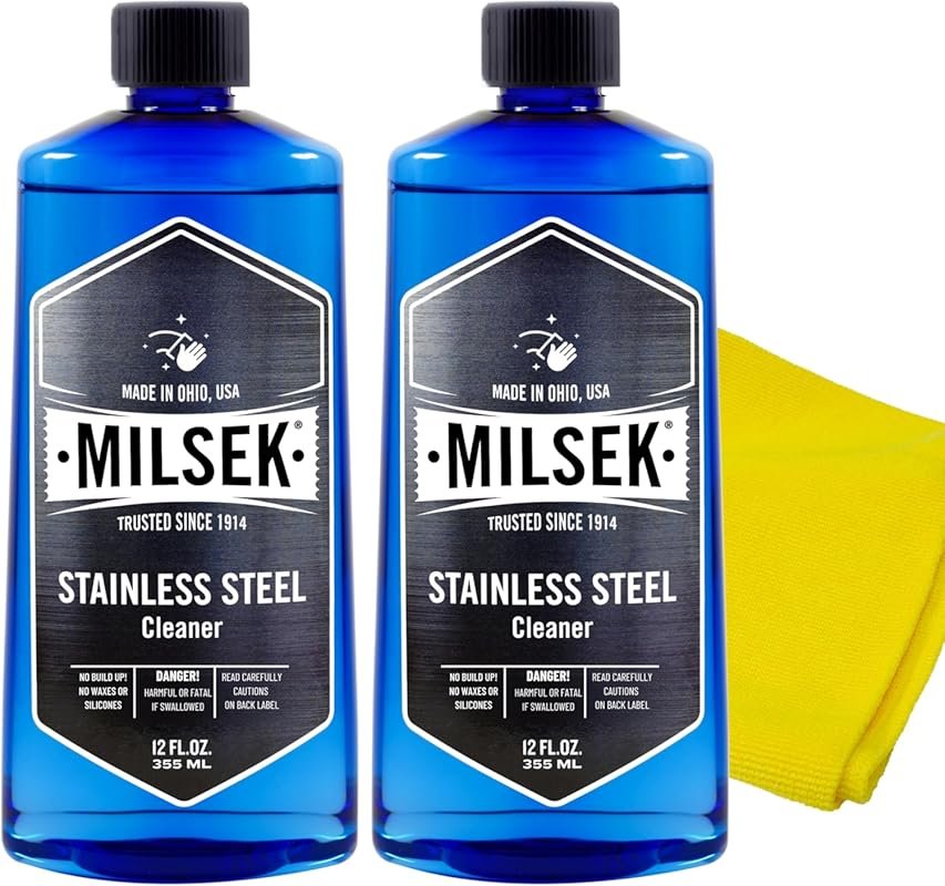 Milsek Stainless Steel Cleaner for Appliances and Sink in 12-Ounce Two