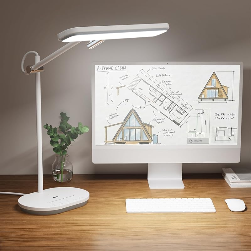 LED Desk Lamp with CRI 98, Dimmable Full Spectrum Light for Crafting a
