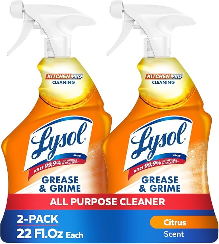 Lysol Pro Kitchen Spray Cleaner and Degreaser with Citrus Scent for Co