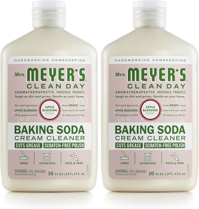 Mrs. Meyer's Baking Soda Cream Cleaner in Apple Blossom Scent for Grea