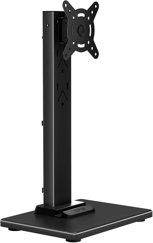 Suptek single monitor riser for 13 to 43 inch, adjustable swivel, VESA