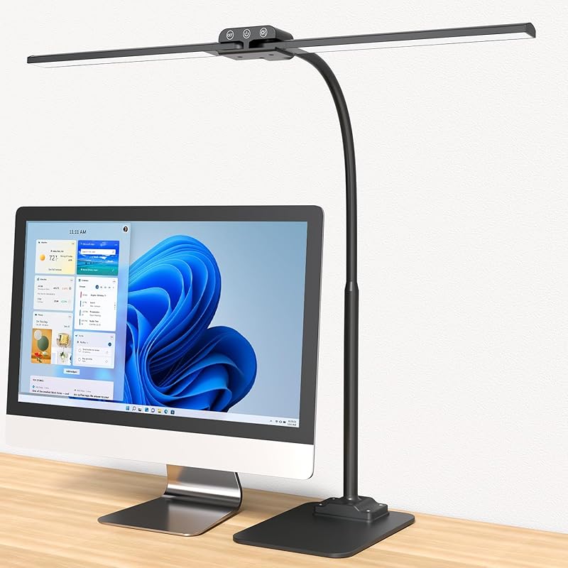 KableRika Double Light LED Desk Lamp for Eye Care and Dimmable Desktop
