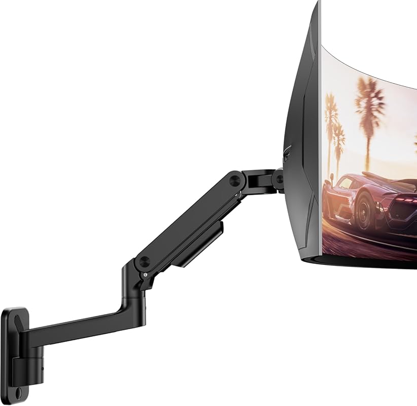ARES WING wall mount for 17–49 inch monitors, heavy-duty gas spring ar