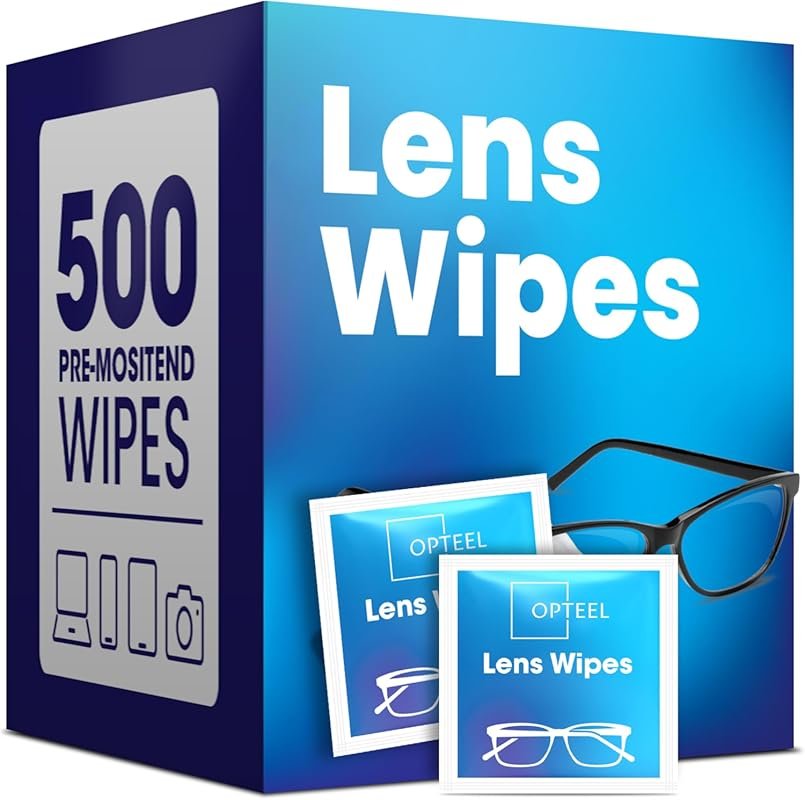 500 Count Lens Cleaning Wipes for Eyeglasses, Sunglasses and Camera Le