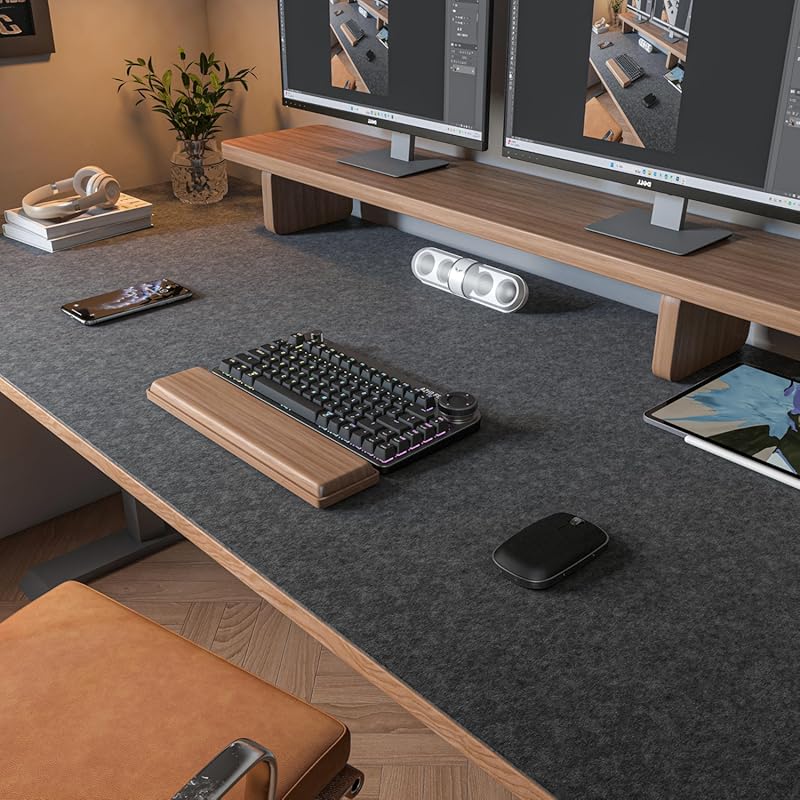 Full Table Non-Slip Felt Desk Mat