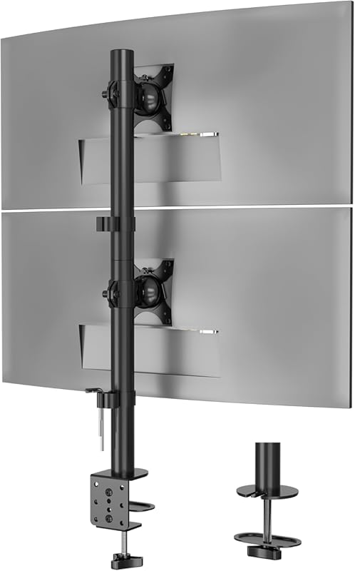 BONTEC vertical dual monitor mount for 13–34 inch, full-motion, 22lb c