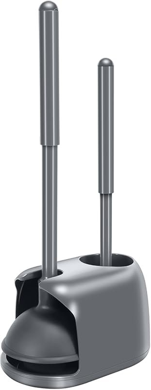 SetSail Gray Toilet Brush and Plunger Set