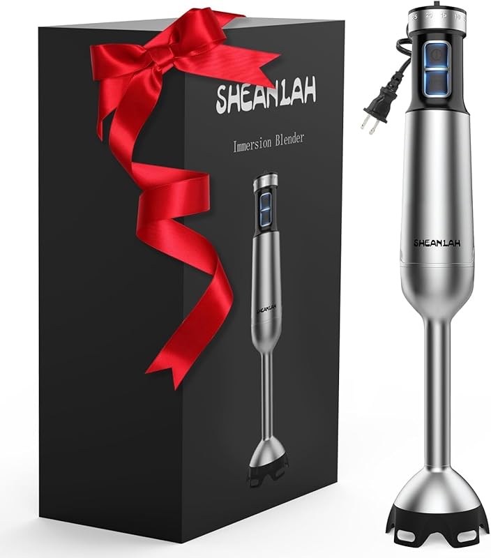 1000W Corded Immersion Blender with 25 Speed Settings and a Heavy-Duty