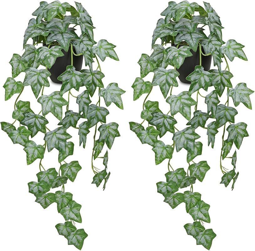 Set of 2 Silk Ivy Plants for Indoor Decor, 25