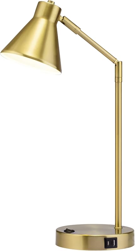 O'Bright Astrum LED Desk Lamp with Dual USB Ports and 270-Degree Swivel Arms