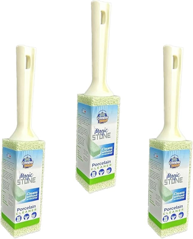 Pack of 3 Magic-Stone Porcelain Cleaners with Handle, Made from Recycl