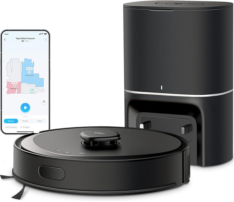 Tapo RV30 Max Plus Robot Vacuum and Mop with LiDAR Navigation and Self-Emptying Dock