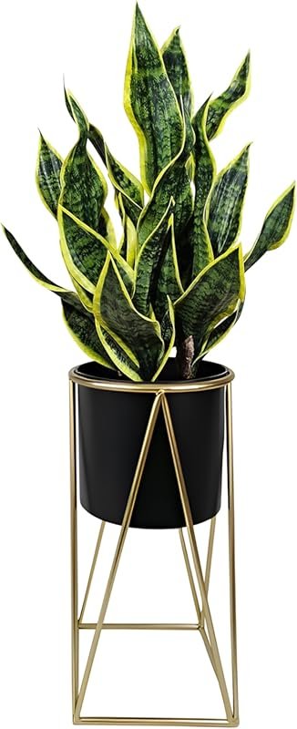 Artificial Snake Plant 2Ft with Pot - Modern Desktop Decor for Home an