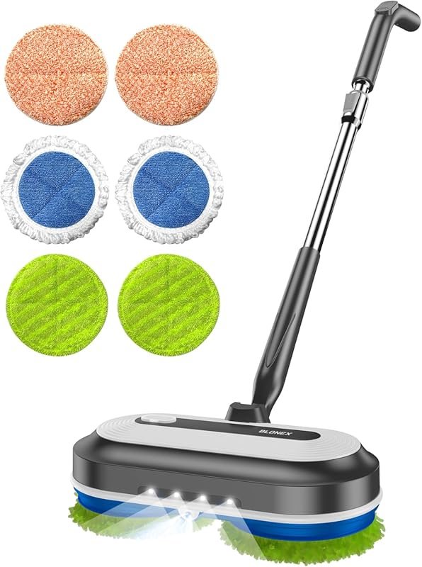 Cordless Electric Spin Mop with Self-Propelled Cleaning and Large Wate