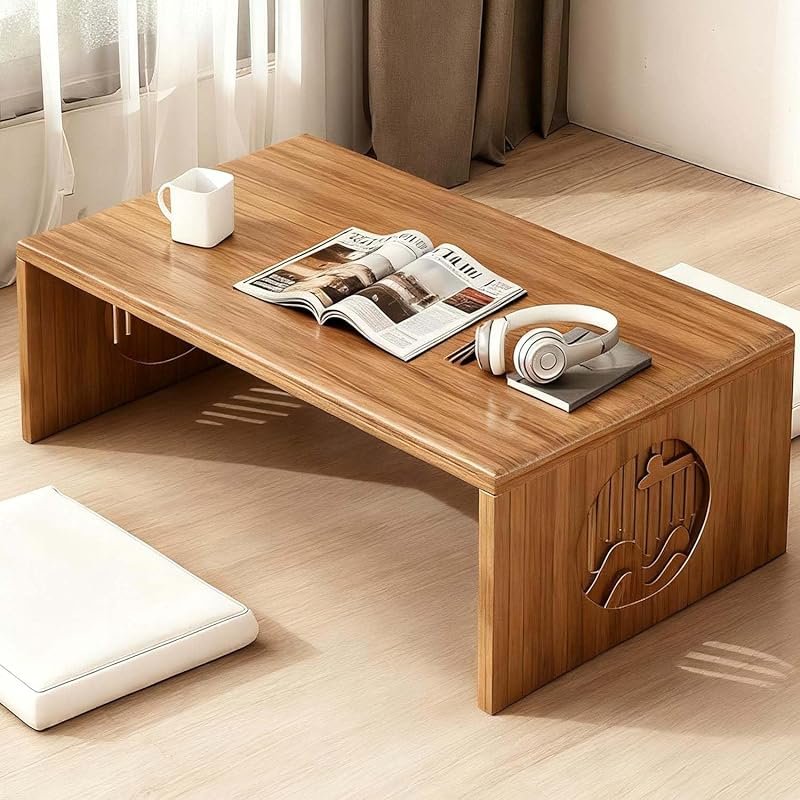 Low Japanese Folding Coffee Table, Perfect for Sitting on the Floor, 3
